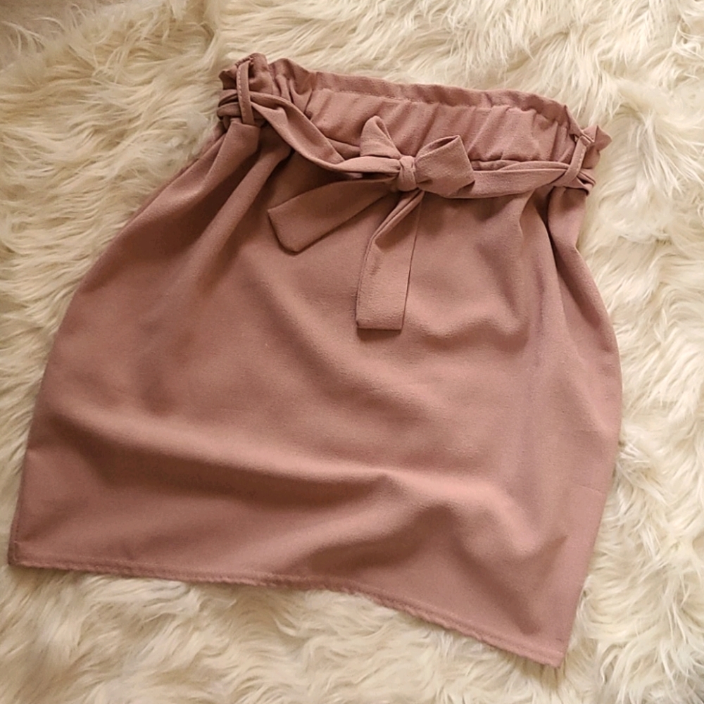 Pink mini skirt
